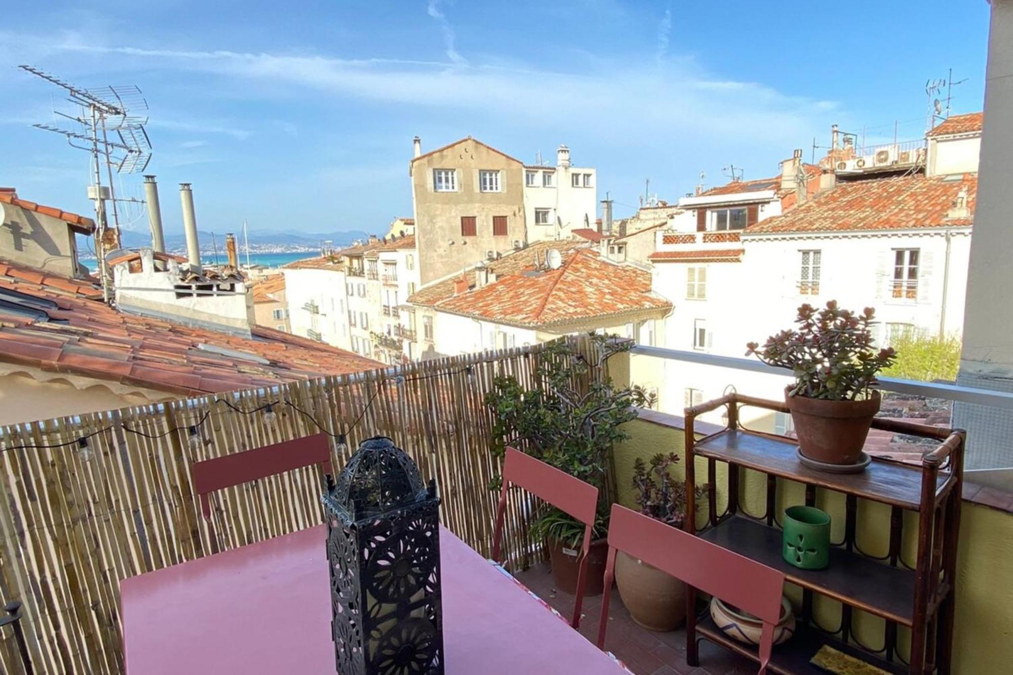 06M - Old Antibes Beautiful Duplex Terrace With Sea View Appartement Buitenkant foto